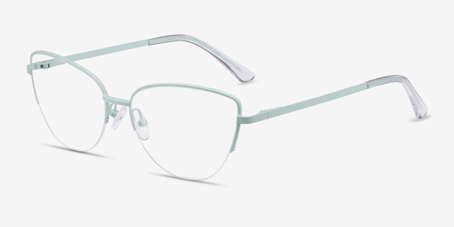 Star Mint MetalEyeglass Frames from EyeBuyDirect, Angle View