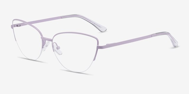 Star Lavender MetalEyeglass Frames from EyeBuyDirect, Angle View