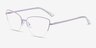 Star Lavender MetalEyeglass Frames from EyeBuyDirect, Angle View