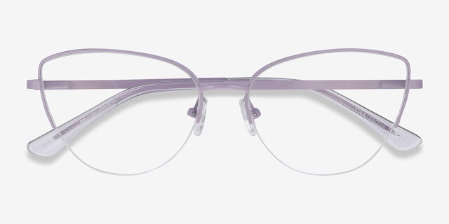 Star Lavender MetalEyeglass Frames from EyeBuyDirect, Closed View