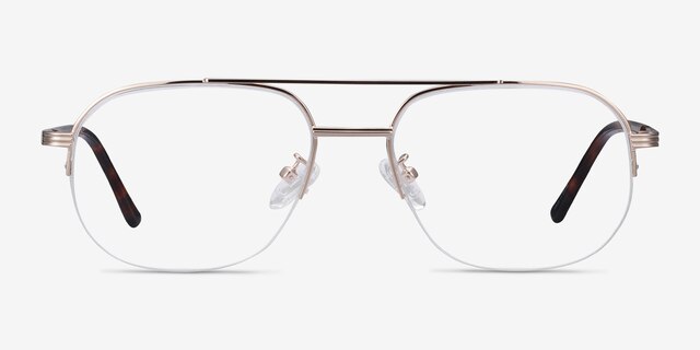 Carlson Gold Acetate-metalEyeglass Frames from EyeBuyDirect, Front View
