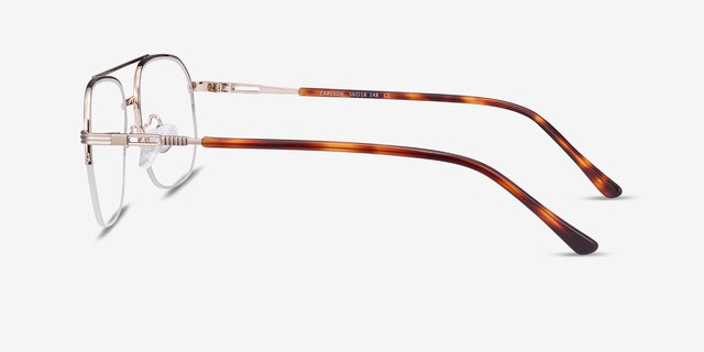 Carlson Gold Acetate-metalEyeglass Frames from EyeBuyDirect, Side View