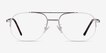 Carlson Silver Acetate, MetalEyeglass Frames from EyeBuyDirect, Front View