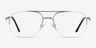 Carlson Argenté Acetate-metalMontures de lunettes de vue d'EyeBuyDirect, Vue de Face