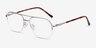 Carlson Argenté Acetate-metalMontures de lunettes de vue d'EyeBuyDirect, Vue d'Angle