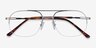 Carlson Argenté Acetate-metalMontures de lunettes de vue d'EyeBuyDirect, Vue Rapprochée