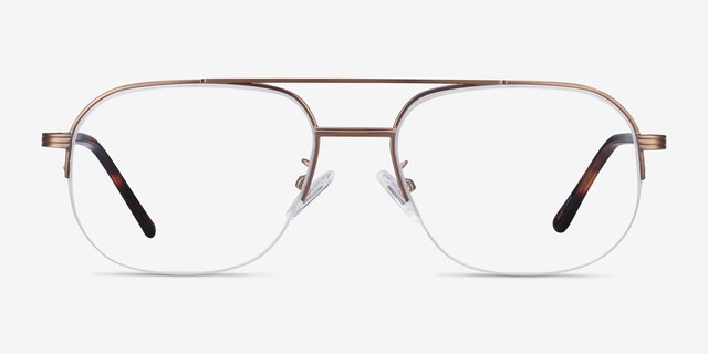 Carlson Bronze Acetate-metalEyeglass Frames from EyeBuyDirect, Front View