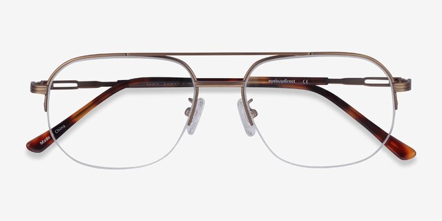 Carlson Bronze Acetate-metalEyeglass Frames from EyeBuyDirect, Closed View