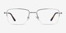 Dominic Gunmetal MetalEyeglass Frames from EyeBuyDirect, Front View