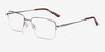 Dominic Gunmetal MetalEyeglass Frames from EyeBuyDirect, Angle View