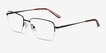 Dominic Black MetalEyeglass Frames from EyeBuyDirect, Angle View