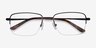 Dominic Black MetalEyeglass Frames from EyeBuyDirect, Closed View