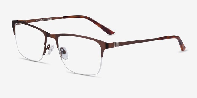 Jasper Coffee MetalEyeglass Frames from EyeBuyDirect, Angle View