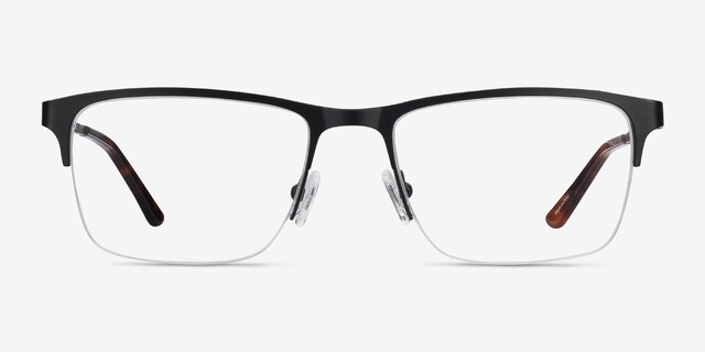 Jasper Black MetalEyeglass Frames from EyeBuyDirect, Front View