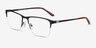 Jasper Black MetalEyeglass Frames from EyeBuyDirect, Angle View