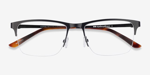 Jasper Black MetalEyeglass Frames from EyeBuyDirect, Closed View