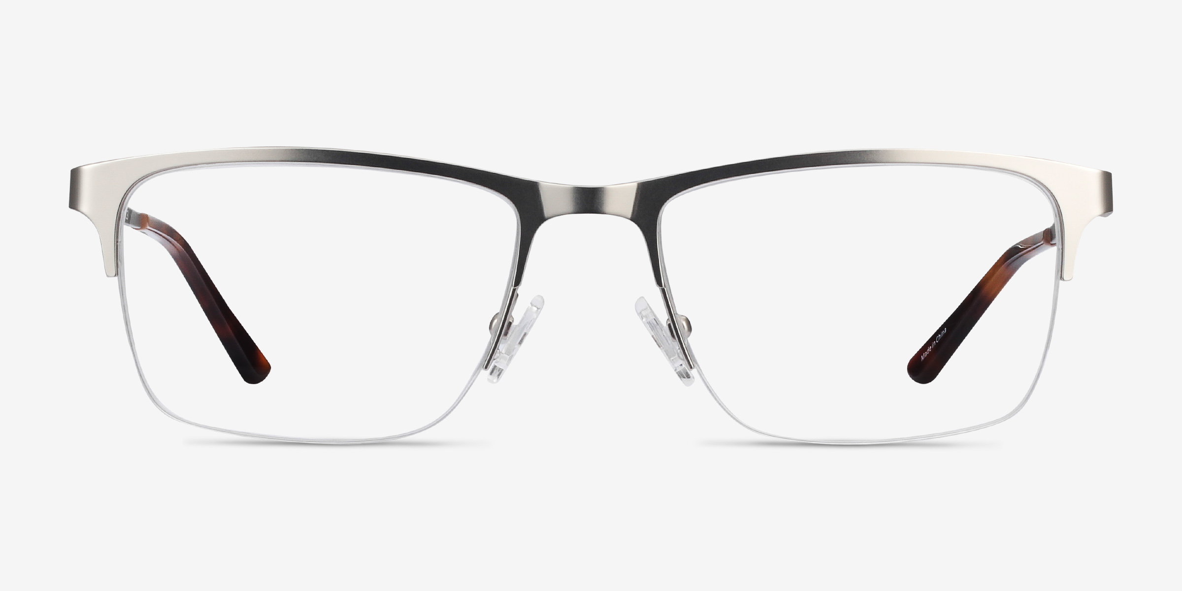 Jasper Rectangle Silver Glasses for Men | EyeBuyDirect