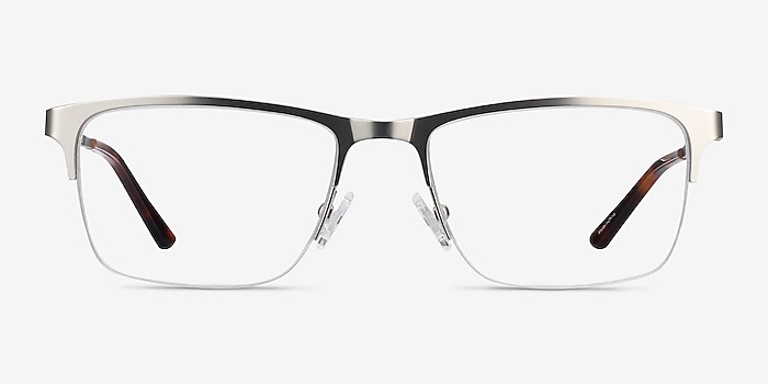 Jasper Silver Metal Eyeglass Frames from EyeBuyDirect