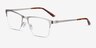 Jasper Argenté MétalMontures de lunettes de vue d'EyeBuyDirect, Vue d'Angle