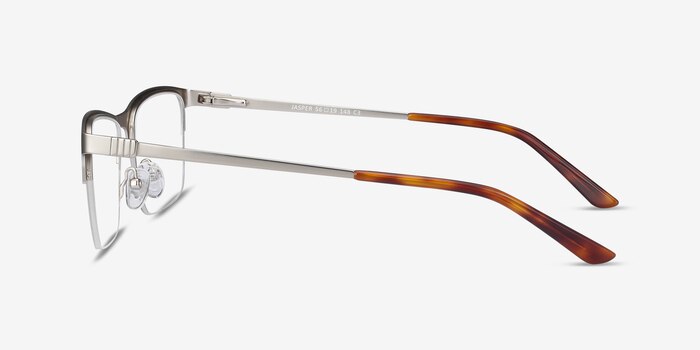 Jasper Silver Metal Eyeglass Frames from EyeBuyDirect
