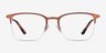 Owen Coffee MetalEyeglass Frames from EyeBuyDirect, Front View