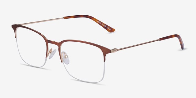 Owen Coffee MetalEyeglass Frames from EyeBuyDirect, Angle View