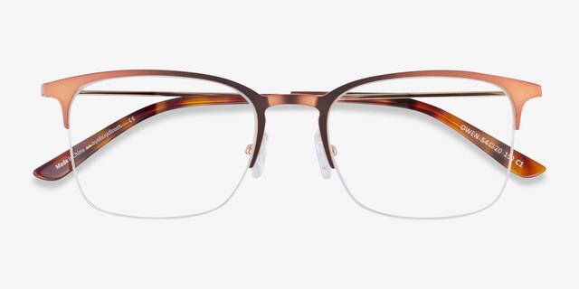 Owen Coffee MetalEyeglass Frames from EyeBuyDirect, Closed View