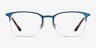 Owen Bleu marine MétalMontures de lunettes de vue d'EyeBuyDirect, Vue de Face