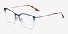 Owen Bleu marine MétalMontures de lunettes de vue d'EyeBuyDirect, Vue d'Angle