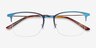 Owen Bleu marine MétalMontures de lunettes de vue d'EyeBuyDirect, Vue Rapprochée