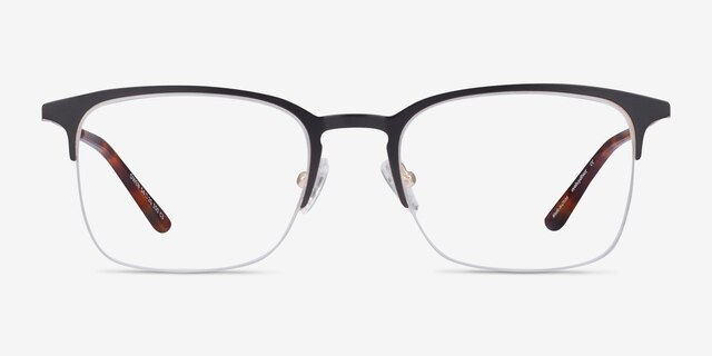 Owen Noir MétalMontures de lunettes de vue d'EyeBuyDirect, Vue de Face