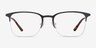 Owen Noir MétalMontures de lunettes de vue d'EyeBuyDirect, Vue de Face