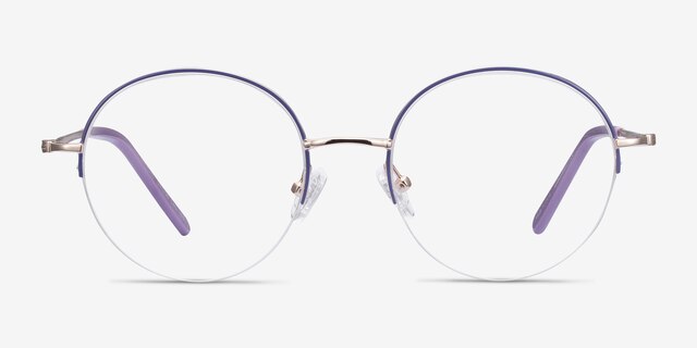 Takashi Purple & Gold MetalEyeglass Frames from EyeBuyDirect, Front View