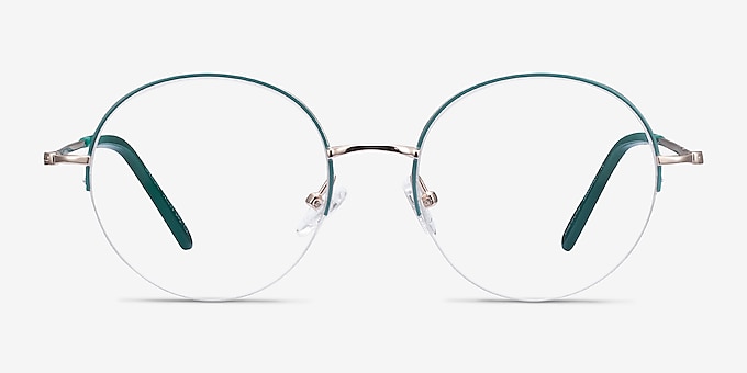 Takashi Green & Gold Metal Eyeglass Frames