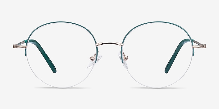 Takashi Green & Gold Metal Eyeglass Frames from EyeBuyDirect