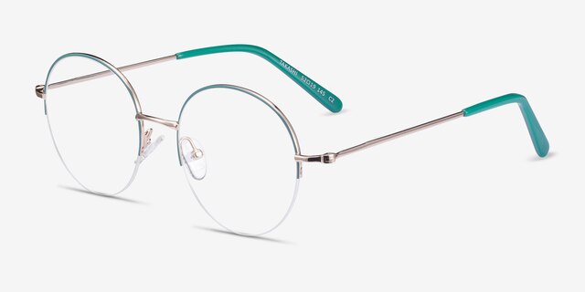 Takashi Green & Gold MetalEyeglass Frames from EyeBuyDirect, Angle View