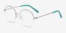 Takashi Green & Gold MetalEyeglass Frames from EyeBuyDirect, Angle View