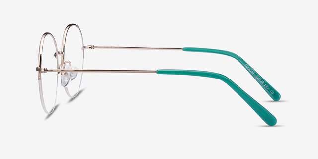 Takashi Green & Gold MetalEyeglass Frames from EyeBuyDirect, Side View