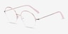 Takashi Pink & Gold MétalMontures de lunettes de vue d'EyeBuyDirect, Vue d'Angle