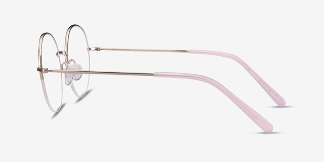 Takashi Pink & Gold MétalMontures de lunettes de vue d'EyeBuyDirect, Vue de Côté