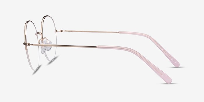 Takashi Pink & Gold Metal Eyeglass Frames from EyeBuyDirect