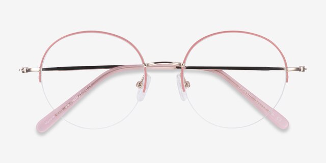 Takashi Pink & Gold MétalMontures de lunettes de vue d'EyeBuyDirect, Vue Rapprochée