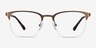 Quinton Bronze MetalEyeglass Frames from EyeBuyDirect, Front View