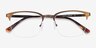 Quinton Bronze MetalEyeglass Frames from EyeBuyDirect, Closed View