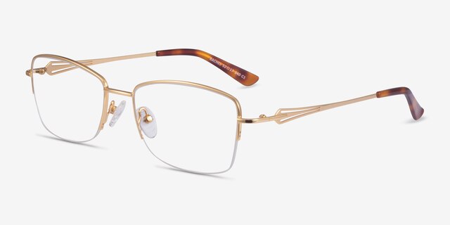 Rachel Gold MetalEyeglass Frames from EyeBuyDirect, Angle View