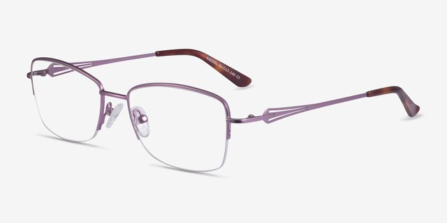 Rachel Purple MetalEyeglass Frames from EyeBuyDirect, Angle View