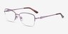 Rachel Purple MetalEyeglass Frames from EyeBuyDirect, Angle View