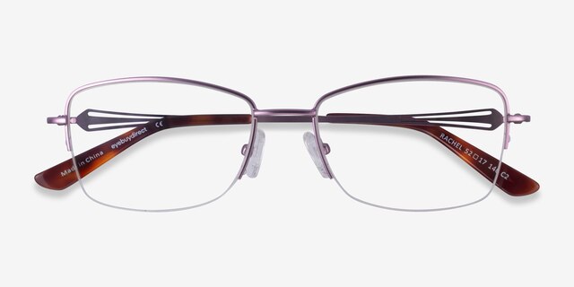 Rachel Purple MetalEyeglass Frames from EyeBuyDirect, Closed View