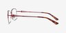 Rachel Burgundy MetalEyeglass Frames from EyeBuyDirect, Side View