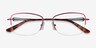 Rachel Burgundy MetalEyeglass Frames from EyeBuyDirect, Closed View